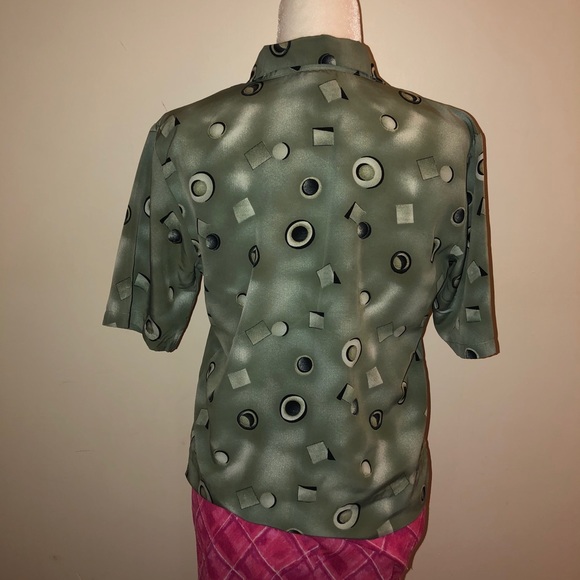 Vintage Abstract Print Short Sleeve Shirt - Picture 3 of 5